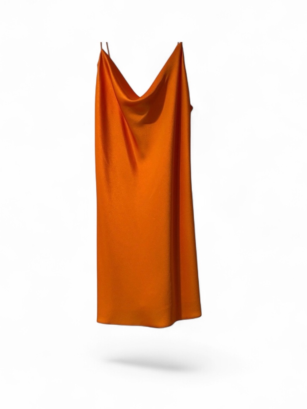 Alice + Olivia Cowlneck Tangerine Strappy Slip Mini Party Dress - Picture 6 of 7